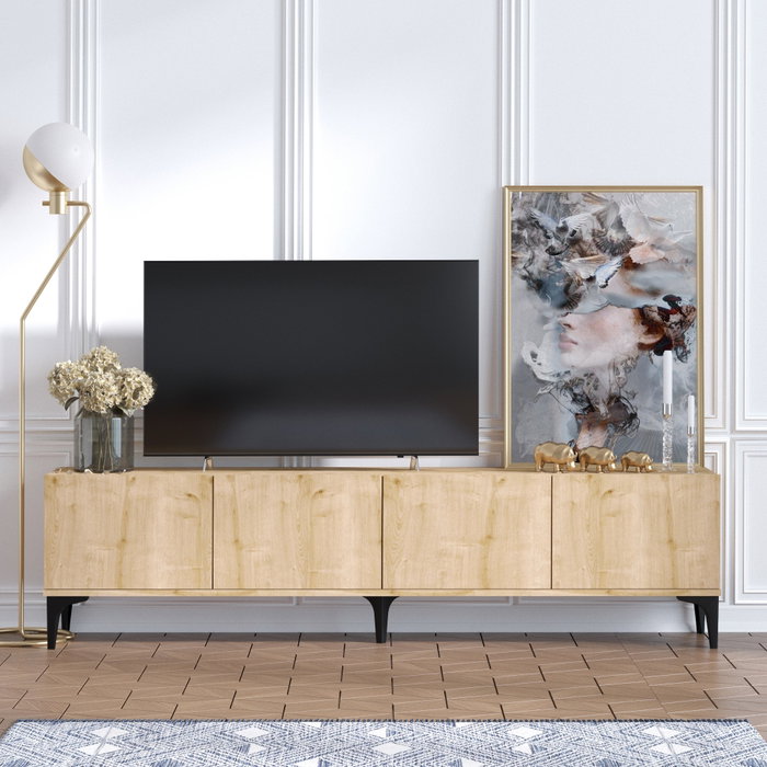 Hanah Home Soporte TV Nora Sapphire Oak Roble Zafiro 180cm Ancho x 50cm Alto x 35cm Profundo Tablero Melamina 18mm